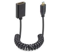 Duttek Câble d'extension micro HDMI 8K - 48 Gbit/s, câble spiralé ultra fin, prend en charge le HDR dynamique, 8K @ 60 Hz, 4K @ 144 Hz, 2K @ 240 Hz