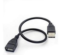 Duttek Câble d'extension USB, câble Flexible en col de Cygne USB 2.0 de Type A mâle vers Femelle, câble de synchronisation de données de 30 cm