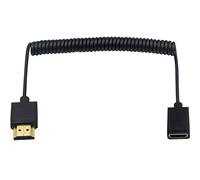 Duttek Câble HDMI 4 K, câble d'extension HDMI, câble spiralé HDMI mâle vers femelle, compatible avec Nintendo Switch, Xbox One S 360, PS5, PS4, Roku TV Stick, lecteur Blu Ray, etc. 1,8 m