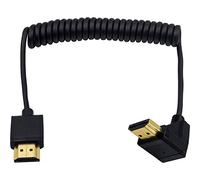 Duttek Câble HDMI 4K, câble HDMI vers HDMI, extrêmement fin HDMI mâle vers mâle câble spiralé pour 3D et 4K Ultra HD TV Stick HDMI 2.0 (rallonge HDMI) (1,2 m)