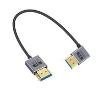 Duttek Câble HDMI 8K à angle droit, câble HDMI mâle vers mâle, cordon HDMI ultra fin 48 Gbit/s OD2,5 mm, prend en charge 8K @ 60 Hz, 4K @ 240 Hz, HDR dynamique, eARC, compatible avec GH5S, PS5,