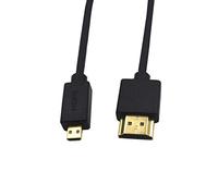 Duttek Câble HDMI mâle vers micro HDMI mâle très fin et flexible 1080p 4K 3D pour GoPro Hero 8/7 Noir, Sony A6500/A7, appareil photo Canon 60 cm.