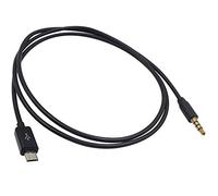Duttek Câble Micro USB 3.5mm, 4 Polonais Mâle à Micro USB Mâle, Convertisseur Audio Sortie Voiture AUX, Cordon Jack (50CM / 1.6Ft)