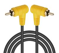 Duttek Câble RCA 90 degrés 1.5M, Câble RCA Mâle vers Mâle, Right Angle Audio Cable pour home cinéma, subwoofer, HDTV, système stéréo domestique et DVD ou autres équipements de connexion audio
