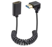 Duttek Câble spiralé HDMI vers HDMI 2.1 de 1.2 m, câble HDMI extrêmement fin HDMI HDMI 2.1, compatible avec Dolby Vision : Xbox/PS4/PS5/Apple TV, 4K Roku/Fire TV/Sony/LG/Samsung (bas)