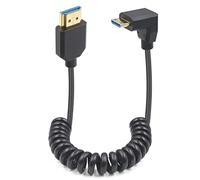 Duttek Câble spiralé mini HDMI vers HDMI 2.1,1.2 m,Extrêmement fin,HDMI mâle vers mâle Prend en charge 8K@60 Hz,4K@120Hz, tablette, ordinateur portable (bas)