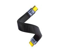 Duttek Câble USB C Court 240W, 40Gbps USB C Mâle à Mâle d'extension Câble, Plat, 8K@60Hz Pour Thunderbolt 4, Macbook, Power Bank (13cm)