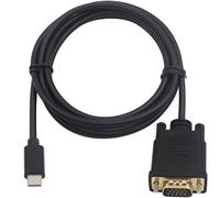 Duttek Câble USB C vers VGA, Câble Adaptateur USB Type-C mâle vers VGA mâle, Prend en Charge 1080p utilisé pour Ordinateur, Moniteur, projecteur, télévision, sans Port Thunderbolt 3 (1,8 mètre)