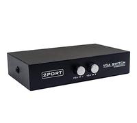Duttek Commutateur VGA 2 Ports - Switch Convertisseur Adaptateur 2 en 1 Sortie - Commutateur Vidéo à Deux Voies pour PC, Moniteur, Projecteur et TV