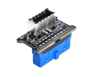 Duttek Convertisseur USB 3.0 vers type E à 90 degrés, adaptateur de carte mère USB C à angle droit, adaptateur de carte mère USB C à angle droit, 5 Gbit/s sans port de type E sur l'ancienne carte mère