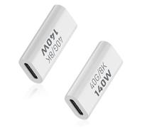 Duttek Coupleur USB C 40G (Lot de 2), Adaptateur USB C Femelle vers Femelle PD 140W, Adaptateur USB C vers USB C avec Affichage vidéo 8K@60Hz, Compatible avec Thunderbolt 4/3, MacBook Pro/Air