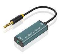 Duttek Isolateur de bruit en boucle de terre, filtre de bruit Auido avec câble audio jack 3,5 mm pour système audio de voiture/système stéréo domestique