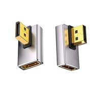 Duttek Lot de 2 adaptateurs DisplayPort 1.4 8K 90 degrés, rallonge à Angle Gauche et Droit 32,4 Gbit/s, mâle vers Femelle (8K/60 Hz, 4K/144 Hz) pour PC, Ordinateur Portable