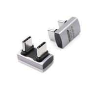 Duttek Lot de 2 adaptateurs USB C à 180 degrés - Adaptateur USB C mâle vers mâle - Transfert de données 40 Gbit/s - Charge 240 W - Vidéo 8K compatible avec Thunderbolt 4/3, MacBook, Tablette