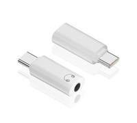 Duttek Lot de 2 adaptateurs USB de type C vers casque audio 3,5 mm, USB de type C vers prise jack 3,5 mm, adaptateur de casque DAC USB C pour iPhone Max/Pro/Plus, iPad Pro, Galaxy (blanc)