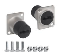 Duttek Lot de 2 connecteurs HDMI 4K femelle vers femelle à montage sur panneau 18 Gbit/s, connecteur traversant de type D avec design à vis pour marine, audio de voiture, installation murale/TV, home