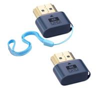 Duttek Lot de 2 prises factices HDMI 4K - Émulateur d'affichage virtuel pour moniteur virtuel, adaptateur d'affichage sans tête pour Windows Mac OSX Linux, prend en charge jusqu'à 4K @ 60 Hz (sans