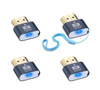 Duttek Lot de 4 prises factices HDMI 4K - Émulateur d'affichage virtuel pour moniteur virtuel, adaptateur d'affichage sans tête pour Windows Mac OSX Linux, prend en charge jusqu'à 4K @ 60 Hz (avec