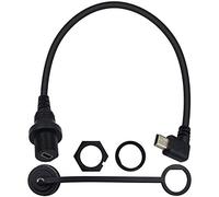 Duttek Mini câble USB de montage sur panneau, angle gauche, mini câble USB mâle vers femelle pour voiture, bateau, moto, camion 30 cm
