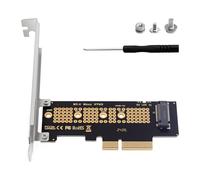 Duttek Pcie Adaptateur NVME 4.0,3.0,2.0, 1.0 NVME vers PCIE X4 Adaptateur pour 2230/2242/2260/2280 M.2 NVMe Solid State Drives, PCIE X4 M.2 NVME Protocol Extension Card