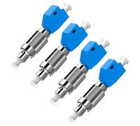 Duttek Single Mode UPC mâle vers LC UPC femelle Hybrid Optical Fiber Cable Adapter Compatibility with Visual Fault Locator Connector and Optical Power Meter 4Pack