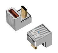 Duttek U Shape USB C to USB Adapter-2 Pack, 180 Degree USB A Female to USB C Male Adapter, Adaptateur USB A vers USB Type C OTG 120 W, 10Gbps pour Ordinateur Portable, PC, Chargeur