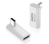 Duttek USB C Right Angle Adapter 40G, Adaptateur USB C à 90 Degrés PD 140W, USB C Angle Extender Adapter Support Vidéo 8K pour Ordinateur Portable, et Téléphone (Lot de 2)