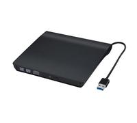 DUTTY Lecteur CD/DVD externe, graveur de CD portable USB 3.0 +/- RW CD ROM lecteur DVD externe, adapté pour ordinateur portable de bureau, graveur de ROM, compatible avec Windows 7/8/10/11, Linux,