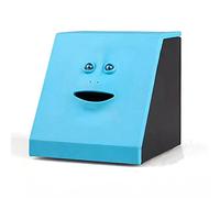 DUTTY Tirelire en Forme de Visage Dynamique, Induction électrique, Humoristique et drôle. (Bleu)