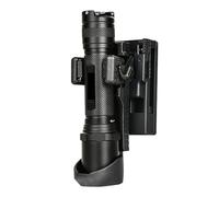 Duty Belt - Holster pour feux clignotants - Montage rapide - Pince rotative à engrenage - Porte-sac réglable - Système de verrouillage à levier sécurisé - Support d'alimentation tactique pour le