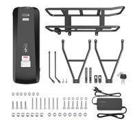 [Duty Free] Batterie pour porte-bagages 48V18.2Ah / 36V 20.8Ah, kit de conversion pour vélo électrique | Batterie au lithium montée à l'arrière avec porte-bagages, port USB et chargeur 3A, kit de 36V