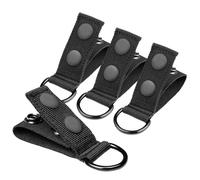 Duty Lot de 4 supports de ceinture en métal + nylon | Passants de ceinture pour militaire/tactique | Double bouton-pression | Organisateur de sécurité tactique pour les forces de la loi, les agents