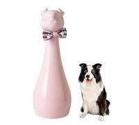 Duuclume Duulume Grande urne funéraire en céramique pour animal domestique avec nœud remplaçable, faite à la main pour cendres de chiens, chats, élégante urne anti-fuite et anti-poussière (rose)