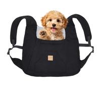 Duuclume Sac à dos de transport avant pour petits chiens et chats, noir