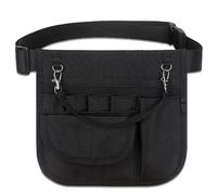 Duuclume Sac banane d'infirmière, porte-ruban, ciseaux de bandage utilitaire, pochette multi-poches pour équipement médical et infirmier, pour animaux de compagnie professionnels de la santé, Noir