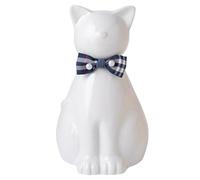 Duuclume Urne funéraire en céramique faite à la main pour cendres de chat, statue de chat pour mémorial funéraire, urne pour animaux de compagnie pour une utilisation en intérieur et en extérieur