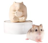 Duuclume Urne funéraire en céramique pour hamster, cendres d'animaux de petite taille (beige, taille unique, cookie)