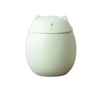 Duuclume Urne pour animaux de compagnie pour cendres de chats et de chiens - Urne commémorative en céramique façonnée à la main en forme de chat et de chien, bocal de souvenir funéraire avec joint