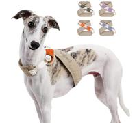 Duuclume X-Back Harnais anti-traction pour chien, harnais réglable anti-fugue avec clip à l'arrière pour promener des chiens de petite, moyenne et grande taille (beige orange, S)