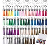 Duufin Lot de 120 Pièces Glands Pendentifs et Anneaux Ouverts
