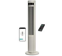 Duux Elevate Smart Ventilateur Tour - 26 Vitesses, 80° Oscillation, Seulement 25dB, Ionisateur, Minuterie (1-12h), Mode Sommeil, Tactile & Télécommande - Ventilateur Silencieux pour Chambre/Bureau