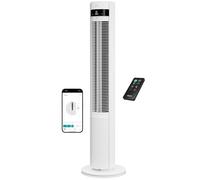 Duux Elevate Smart Ventilateur Tour - 26 Vitesses, 80° Oscillation, Seulement 25dB, Ionisateur, Minuterie (1-12h), Mode Sommeil, Tactile & Télécommande - Ventilateur Silencieux pour Chambre/Bureau
