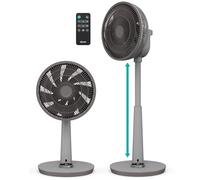 Duux Ventilateur sur pied Whisper 2 – Silencieux, télécommande, 26 vitesses, hauteur 73–95 cm, Gris