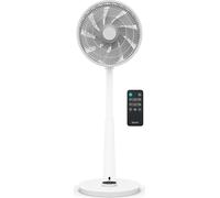 Duux Whisper 2 Ventilateur sur pied Silencieux - Moteur DC économique avec 26 vitesses - Ventilateur Réglable en hauteur (73-95cm) - Oscillation horizontale + verticale