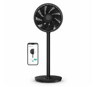 Duux Ventilateur intelligent Whisper Flex 2 - ultra silencieux 13 dB - mode nuit & minuterie - hauteur réglable (54-92 cm) - 2W éco - contrôle app & télécommande - Noir