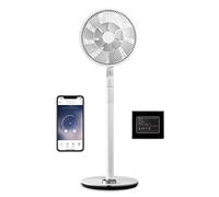 Duux whisper Flex Ultimate Blanc - Ventilateur sur pied - Ventilateur silencieux sur pied avec mode nuit et minuterie - Contrôle télécommande et smartphone - Batterie incluse
