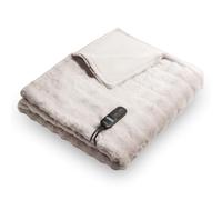 Duux Yentl Bubble Couverture chauffante, électrique, 200 x 200 cm, extra douce, 9 niveaux de chauffage et minuterie, lavable, protection contre la surchauffe, économe en énergie, grise