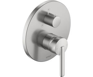 Duvarit Balcoon Mitigeur monocommandé pour douche, montage encastré, 170x200 mm, BA4210012070, Couleur: acier inoxydable brossé