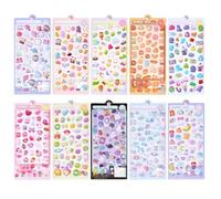 Duvcoywae Autocollants 3D, Décalcomanies Réutilisables Drôles 10 Pièces, Stickers Bulles Pour Et Scrapbook, pour Anniversaire Noël Fête Salle de Classe Scrapbooking Journal Carnet Papeterie