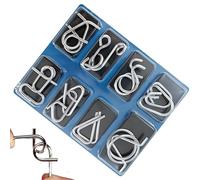 Duvcoywae Casse-tête en Fil métallique,Puzzle à délier en Fer | Jeu d'Anneaux à Démêler | Idée Cadeau pour Anniversaire Fête Salle de Classe Voyage Adulte